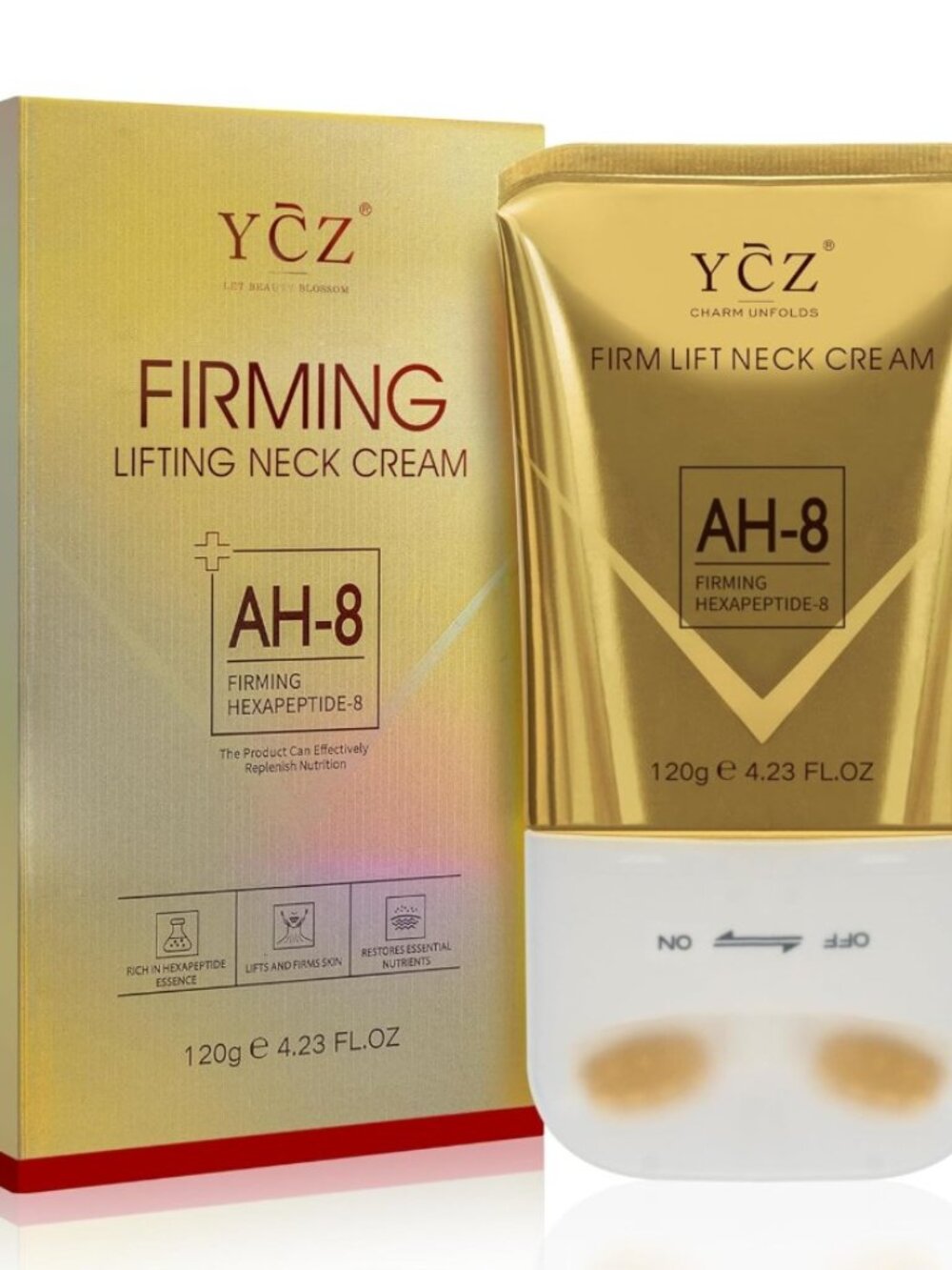 Ycz AH-8 Neck Firming Cream with Roller for Crepey Skin Body Care Comfort, Moist